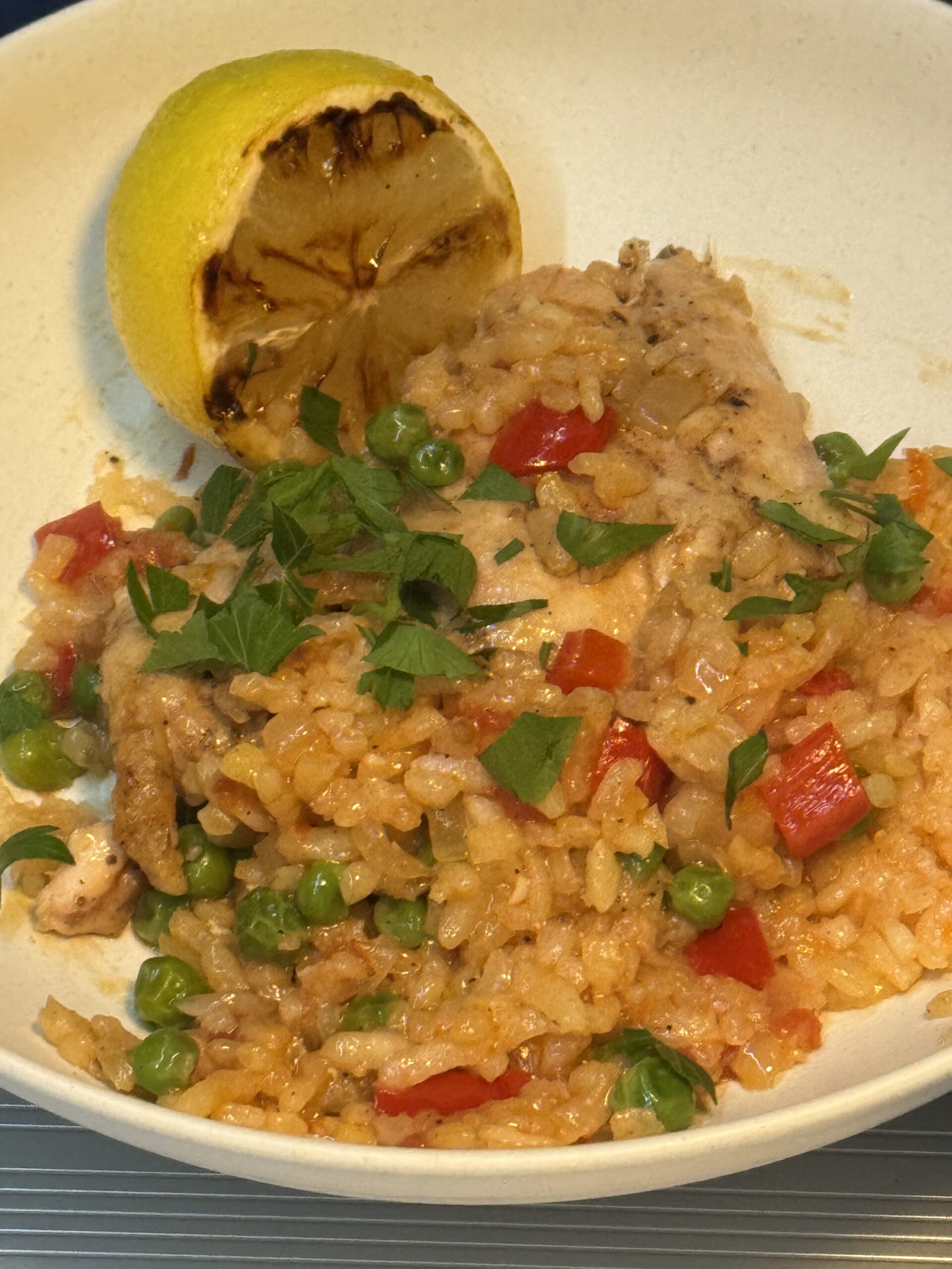 Chicken Paella, on the Grill