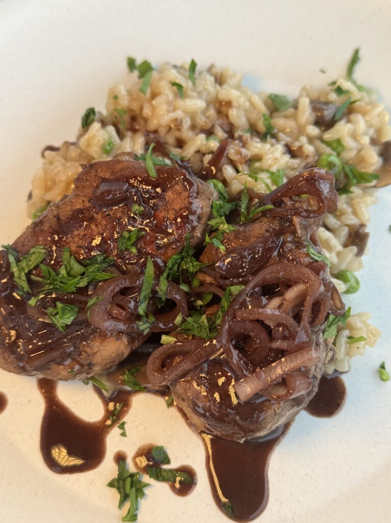 Savory Pork Medallions with Red Wine Sauce