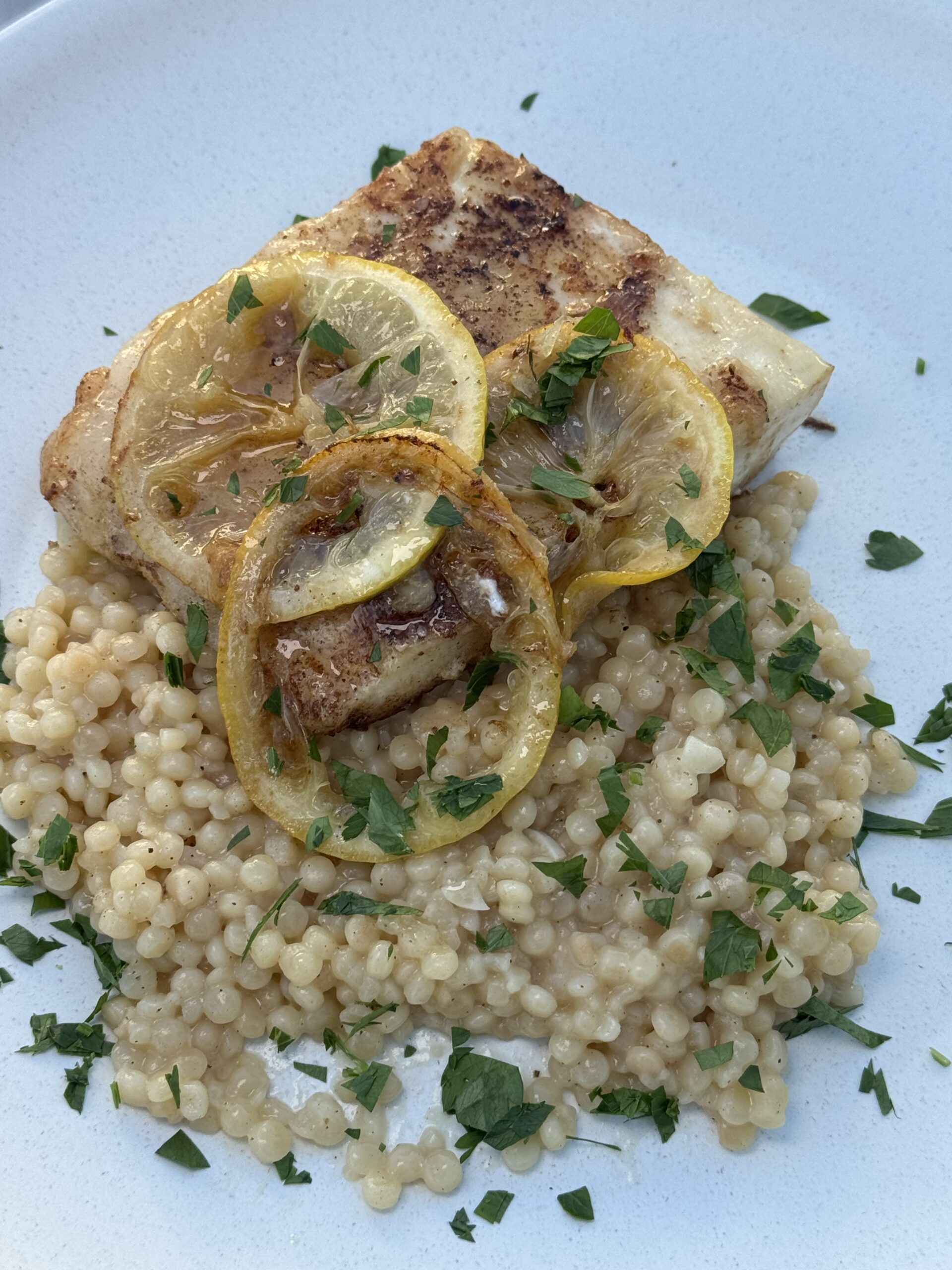 Lemony Israeli Couscous with Parmesan