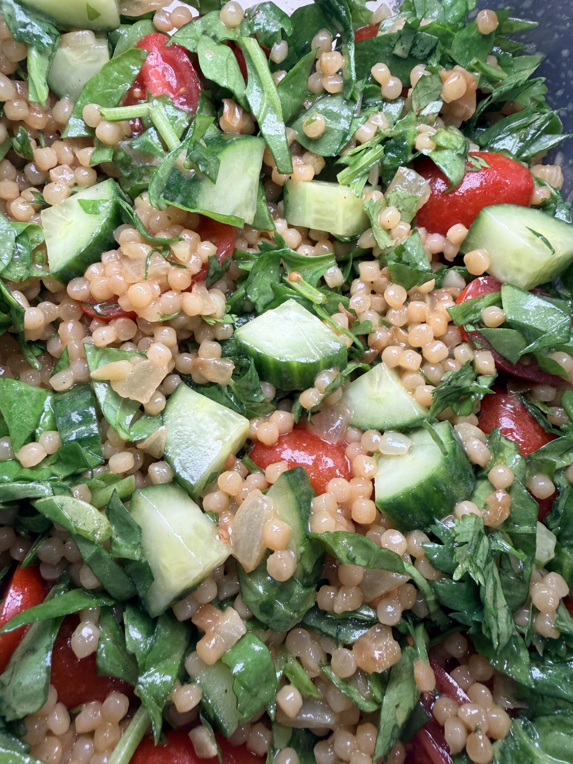 Mediterranean Israeli Couscous Salad | Easy Pearl Couscous Side Dish