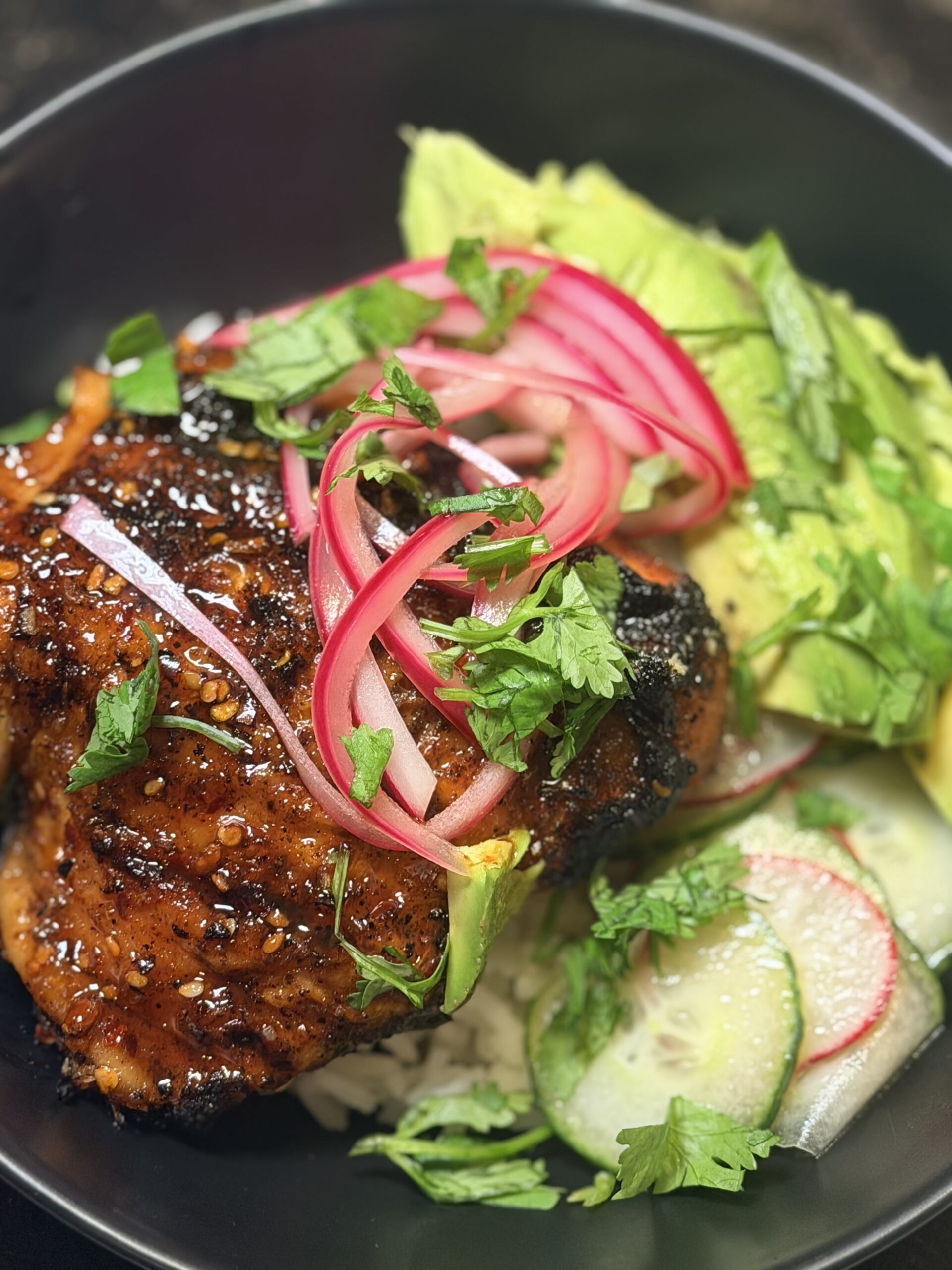 hot honey chili crunch chicken bowl