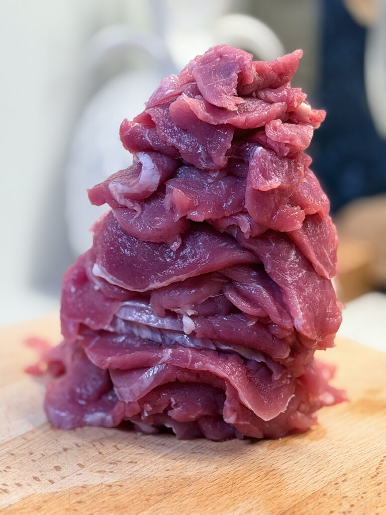 thinly sliced pork tenderloin