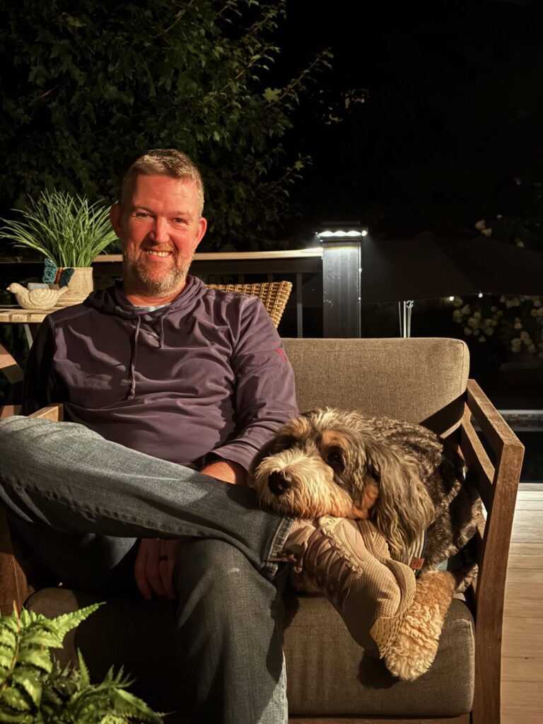 Man with dog